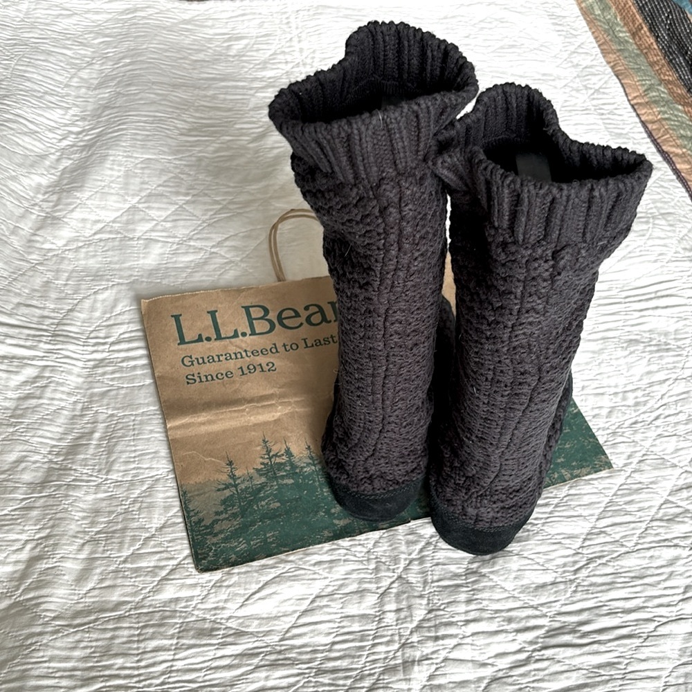 LL Bean Slipper Socks Mocs - Picture 11 of 12